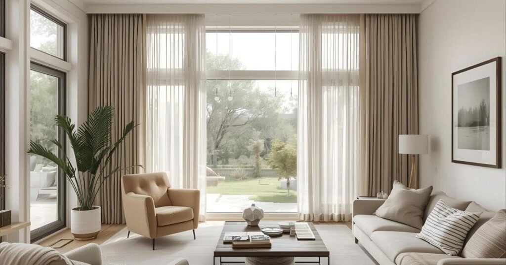 Creative ways to hang curtains without using a traditional rod.