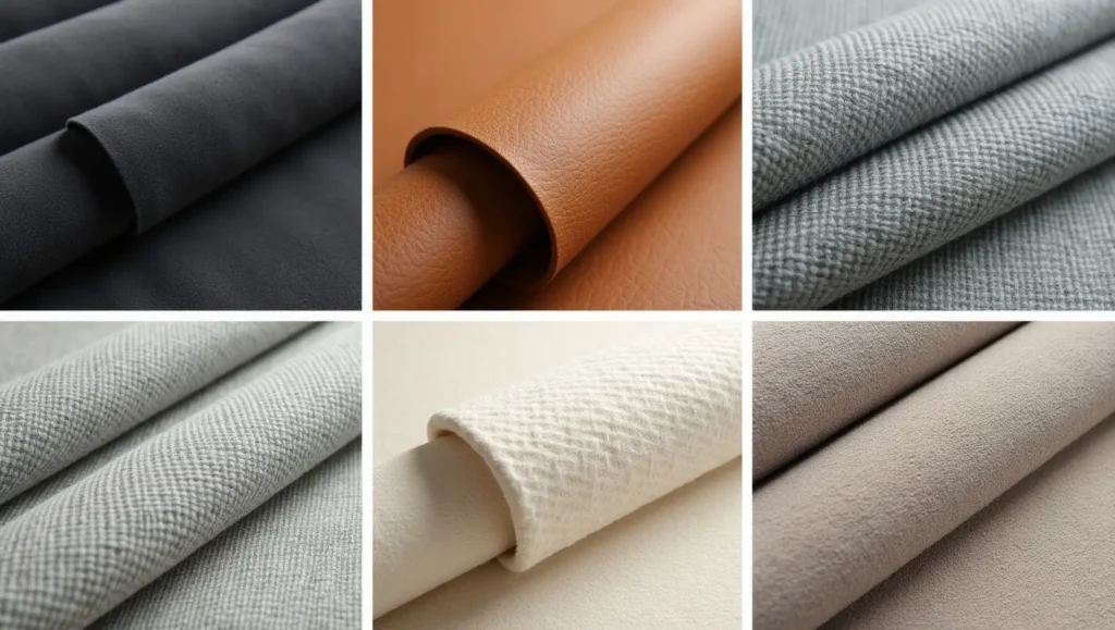Natural linen fabric with visible weave pattern, commonly used in modern upholstery