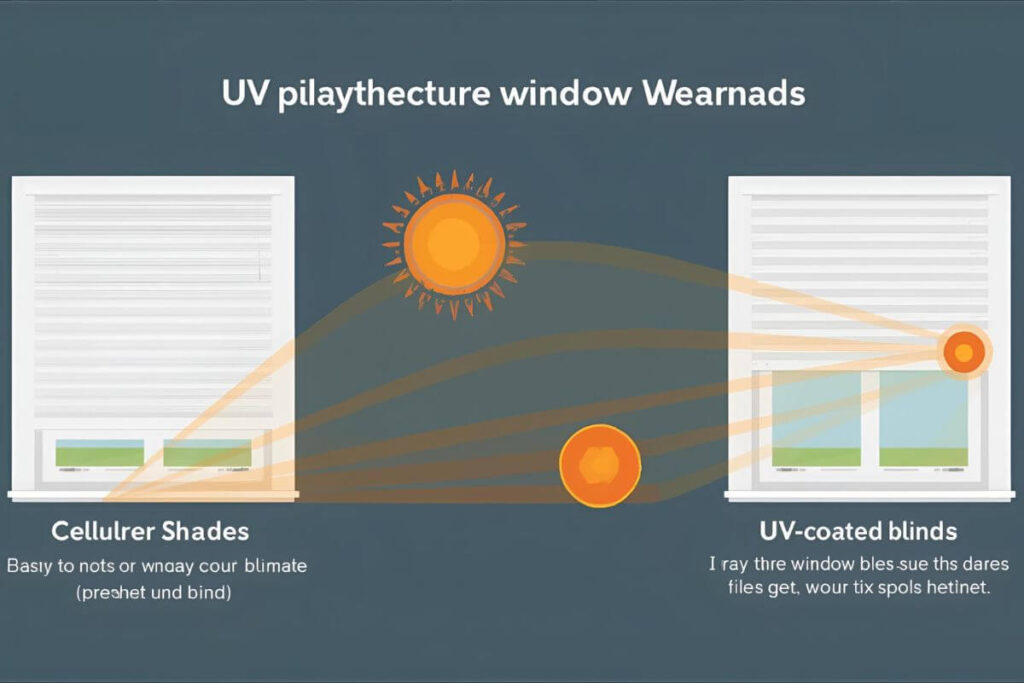 UV-blocking capabilities of cellular and roller blinds.