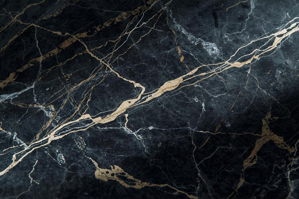 Close-up of durable PVC marble sheet surface with scratch and water resistance.