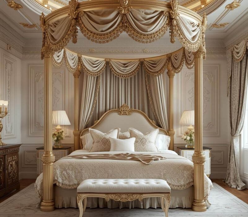 curtains around bed