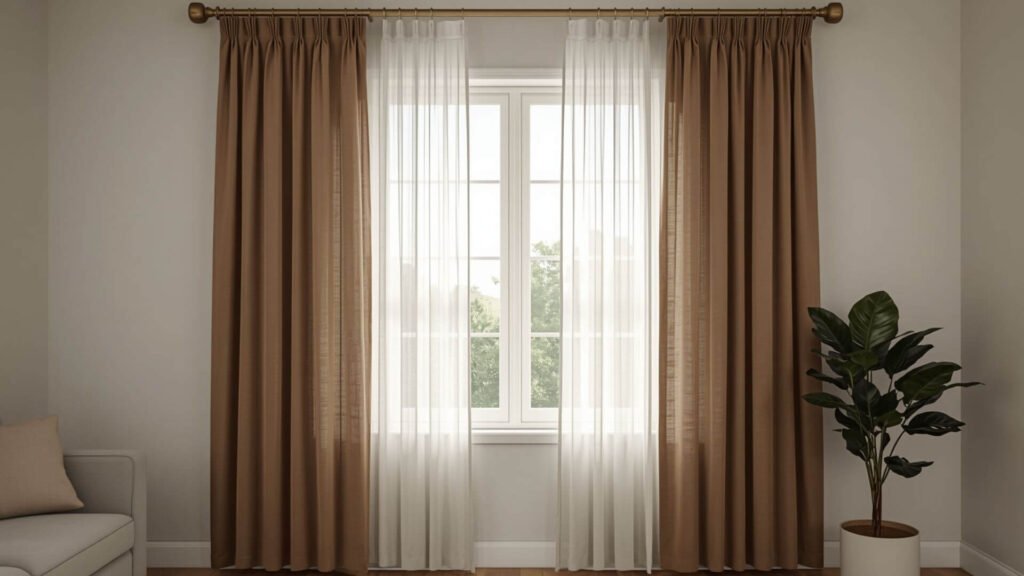 Layer Curtains in a Living Room