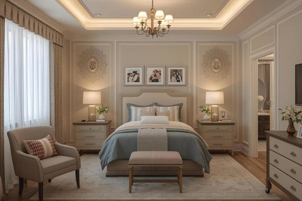 Bushra from Biyadecor designing a peaceful nursing home room with elegant decor.