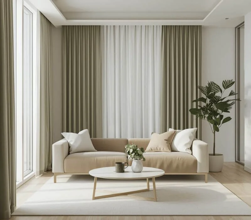 curtain ideas for light brown sofa